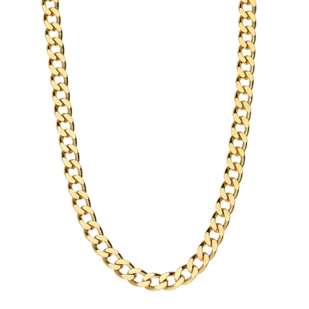 Gents 9ct Yellow Gold Curb Chain - 20" - 16.3g
