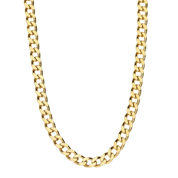 Gents 9ct Yellow Gold Curb Chain - 20" - 16.3g