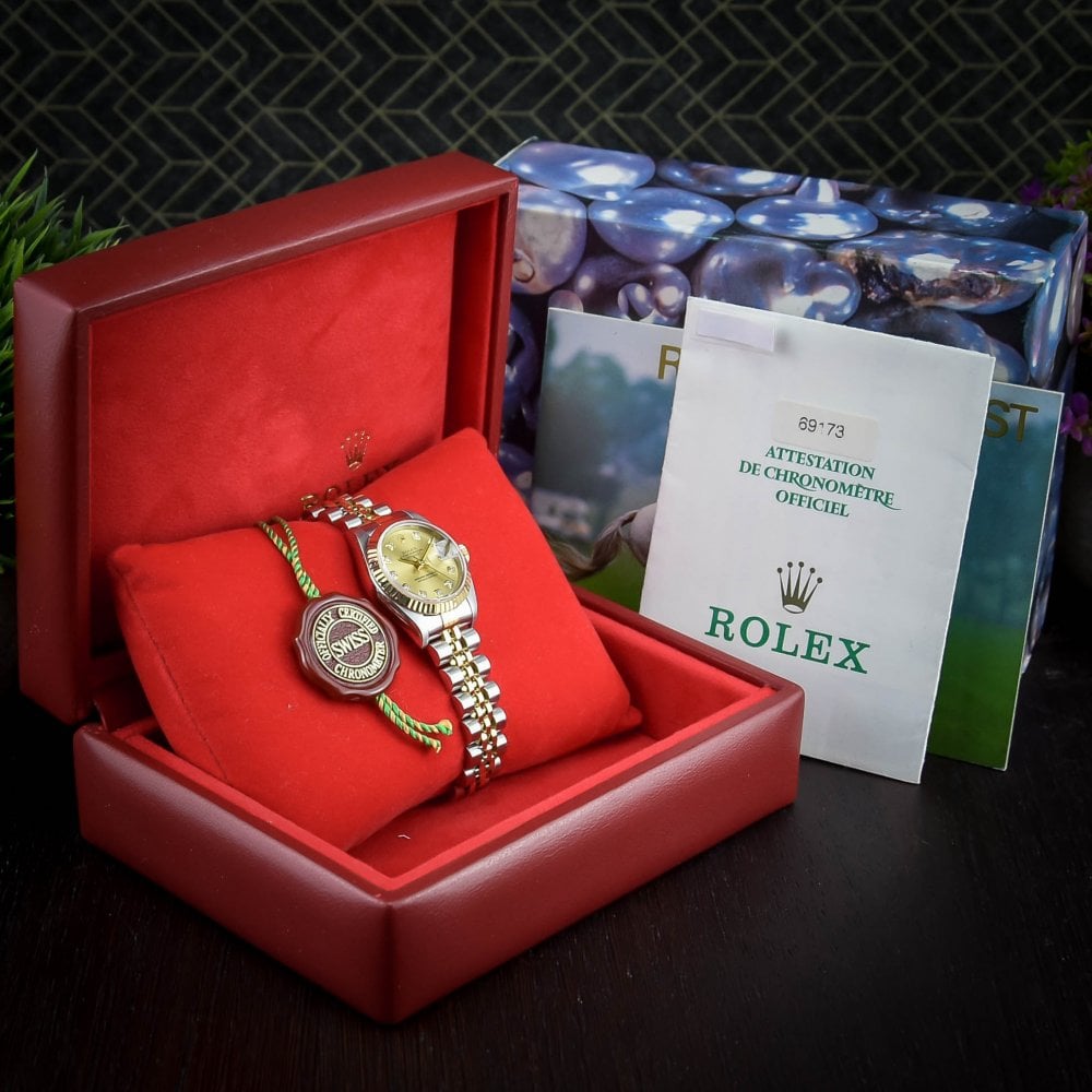 Datejust 69173 - Ladies Watch - Gold Dial - 1997