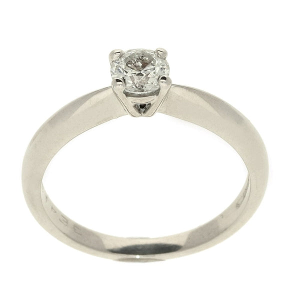 Ladies 18ct White Gold Diamond Engagement Ring - Size L