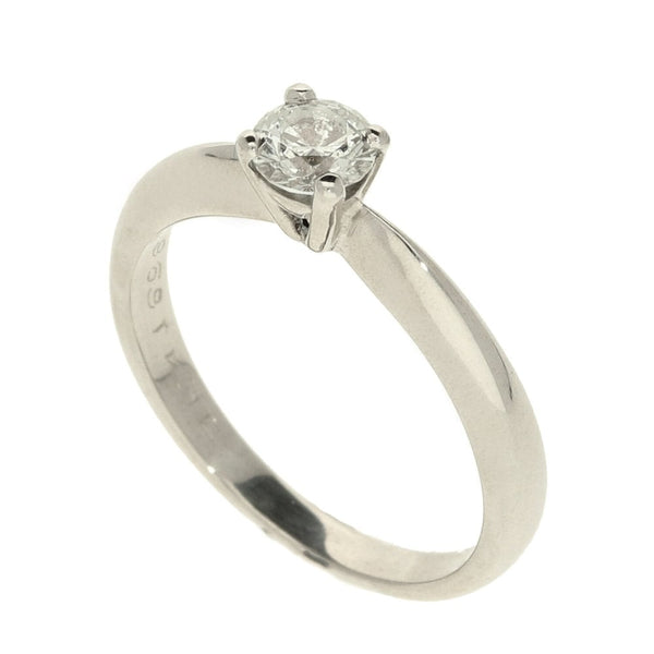 Ladies 18ct White Gold Diamond Engagement Ring - Size L