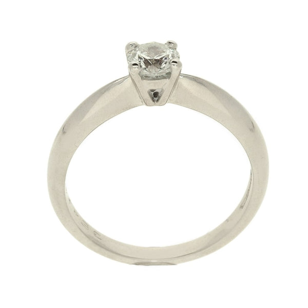 Ladies 18ct White Gold Diamond Engagement Ring - Size L