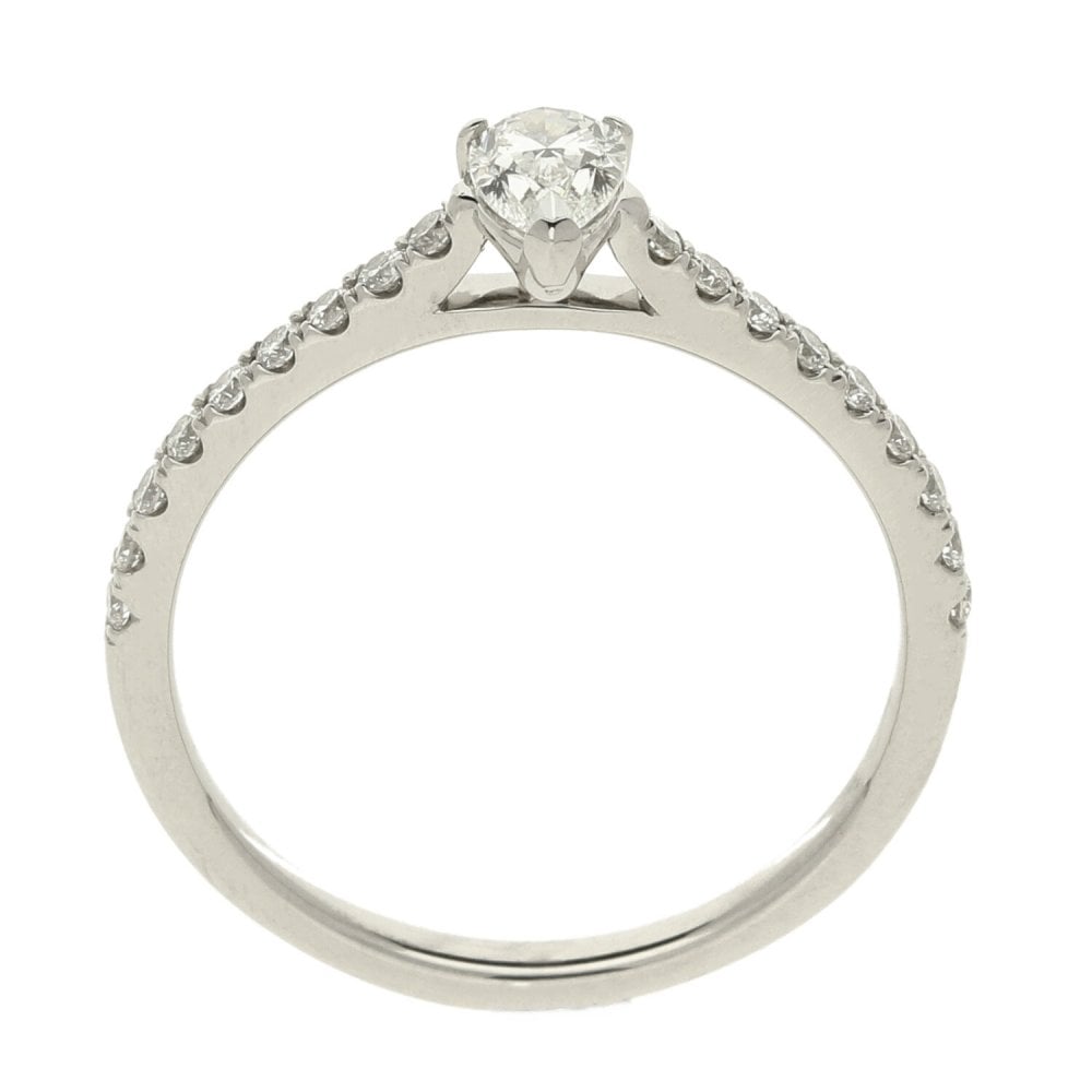 Ladies GIA Certified 0.50ct Diamond Platinum Ring - Colour G