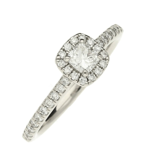 Ladies GIA Certified 0.55ct Diamond Platinum Ring - Colour D
