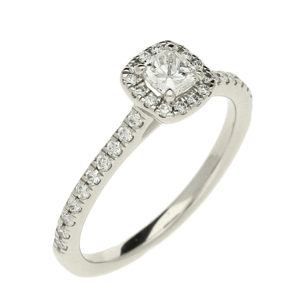 Ladies GIA Certified 0.55ct Diamond Platinum Ring - Colour D
