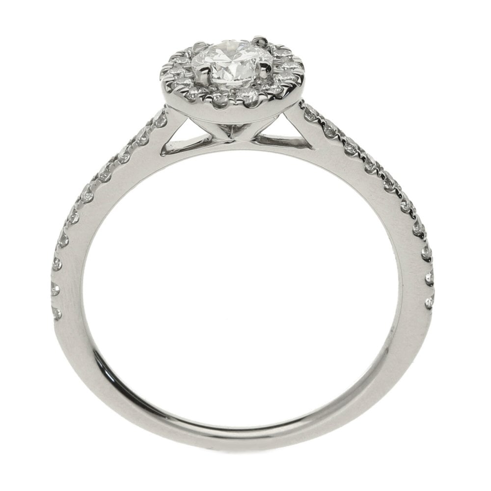 Ladies GIA Certified 0.60ct Diamond Platinum Ring - Colour E
