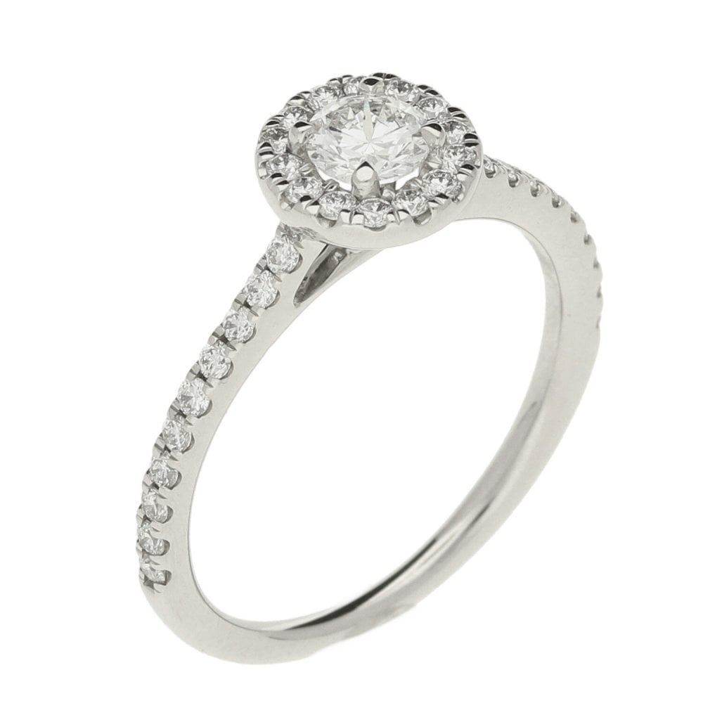 Ladies GIA Certified 0.60ct Diamond Platinum Ring - Colour E