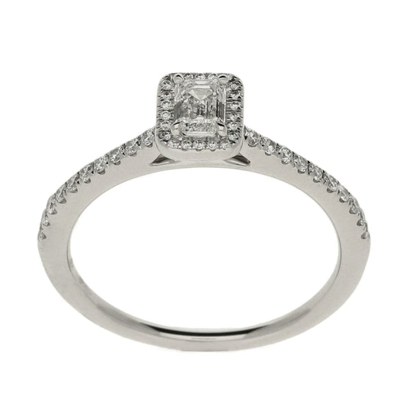 Ladies GIA Certified 0.55ct Diamond Platinum Ring - Colour F