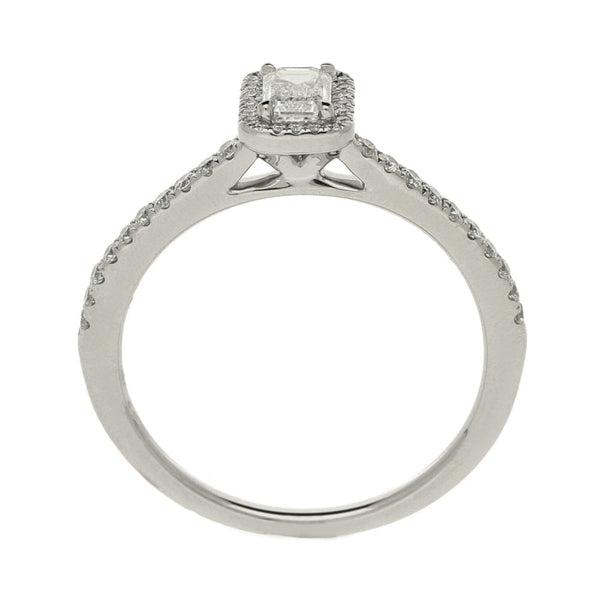Ladies GIA Certified 0.55ct Diamond Platinum Ring - Colour F