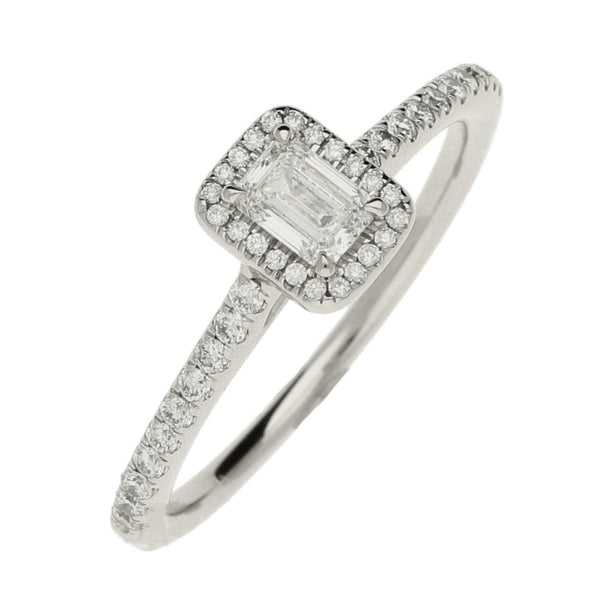 Ladies GIA Certified 0.55ct Diamond Platinum Ring - Colour F
