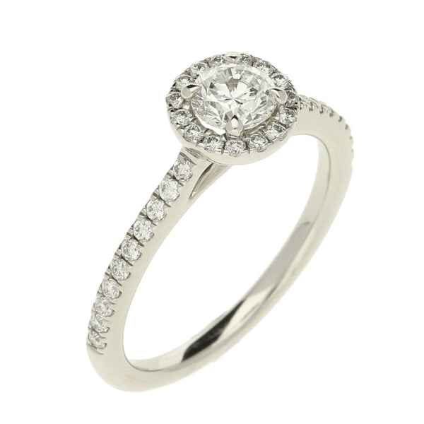 Ladies GIA Certified 0.85ct Diamond Platinum Ring - Colour G