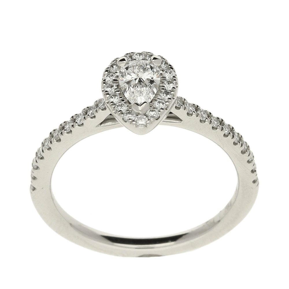 Ladies GIA Certified 0.65ct Diamond Platinum Ring - Colour D