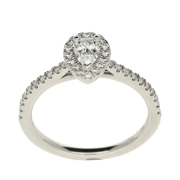 Ladies GIA Certified 0.65ct Diamond Platinum Ring - Colour D