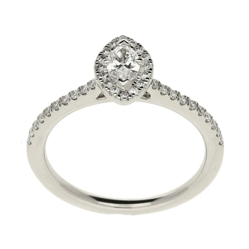 Ladies GIA Certified 0.51ct Diamond Platinum Ring - Colour D