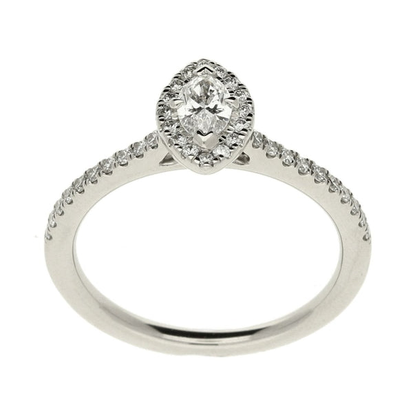 Ladies GIA Certified 0.51ct Diamond Platinum Ring - Colour D