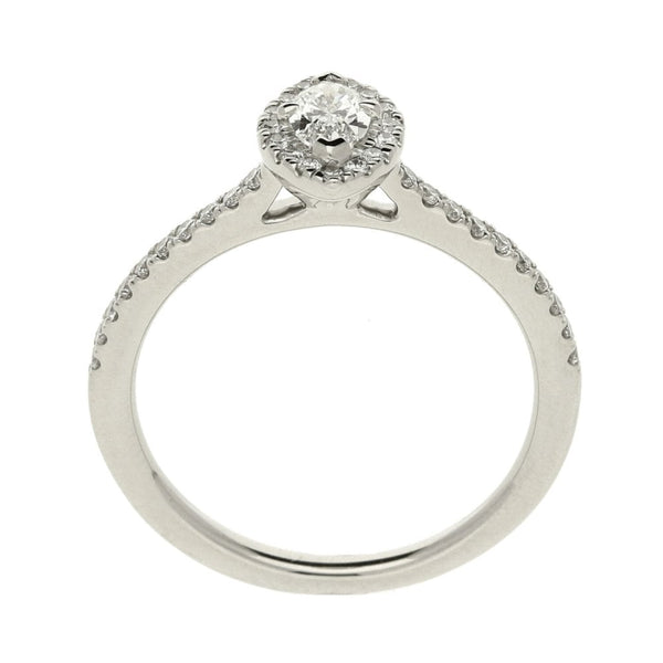 Ladies GIA Certified 0.51ct Diamond Platinum Ring - Colour D
