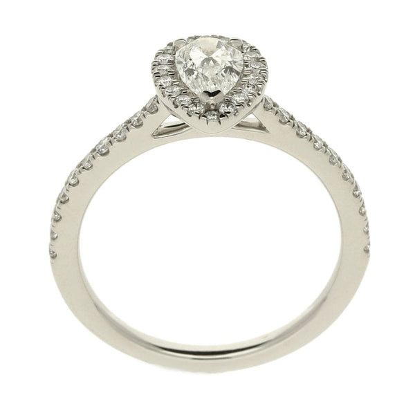 Ladies GIA Certified 0.85ct Diamond Platinum Ring - Colour F