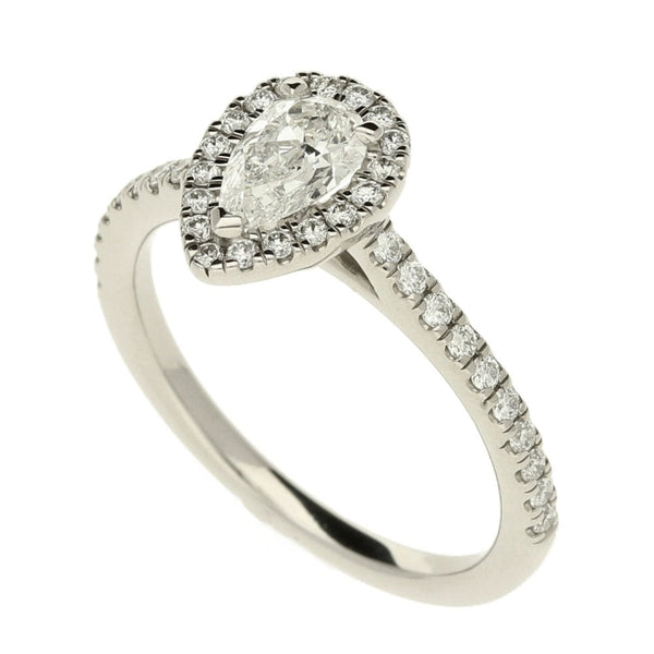 Ladies GIA Certified 0.85ct Diamond Platinum Ring - Colour F
