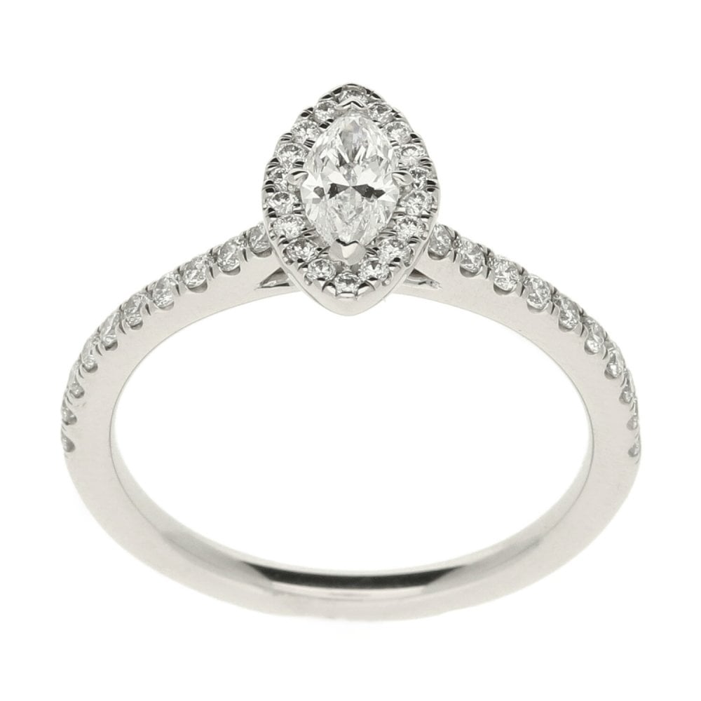 Ladies GIA Certified 0.60ct Diamond Platinum Ring - Colour D