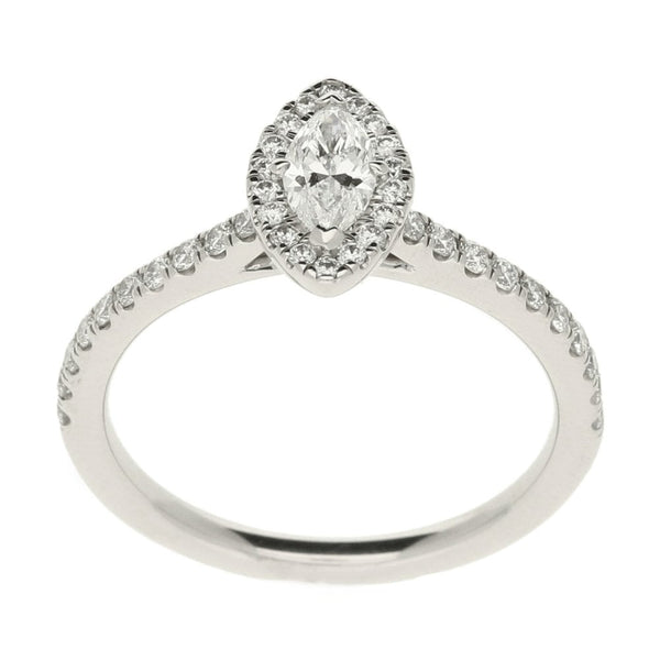 Ladies GIA Certified 0.60ct Diamond Platinum Ring - Colour D