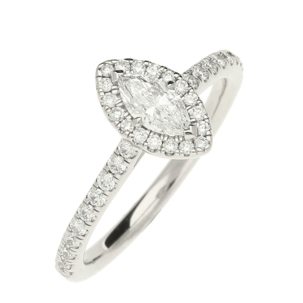 Ladies GIA Certified 0.60ct Diamond Platinum Ring - Colour D