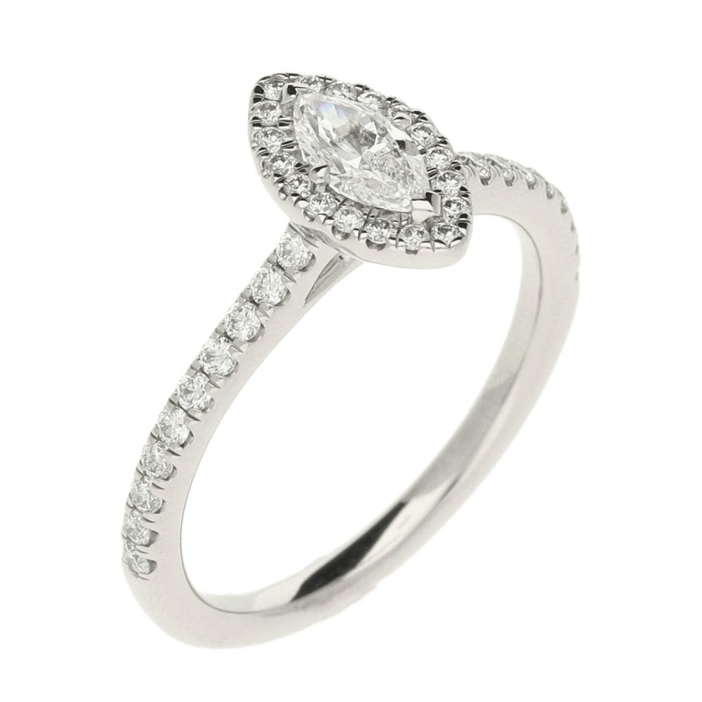 Ladies GIA Certified 0.60ct Diamond Platinum Ring - Colour D