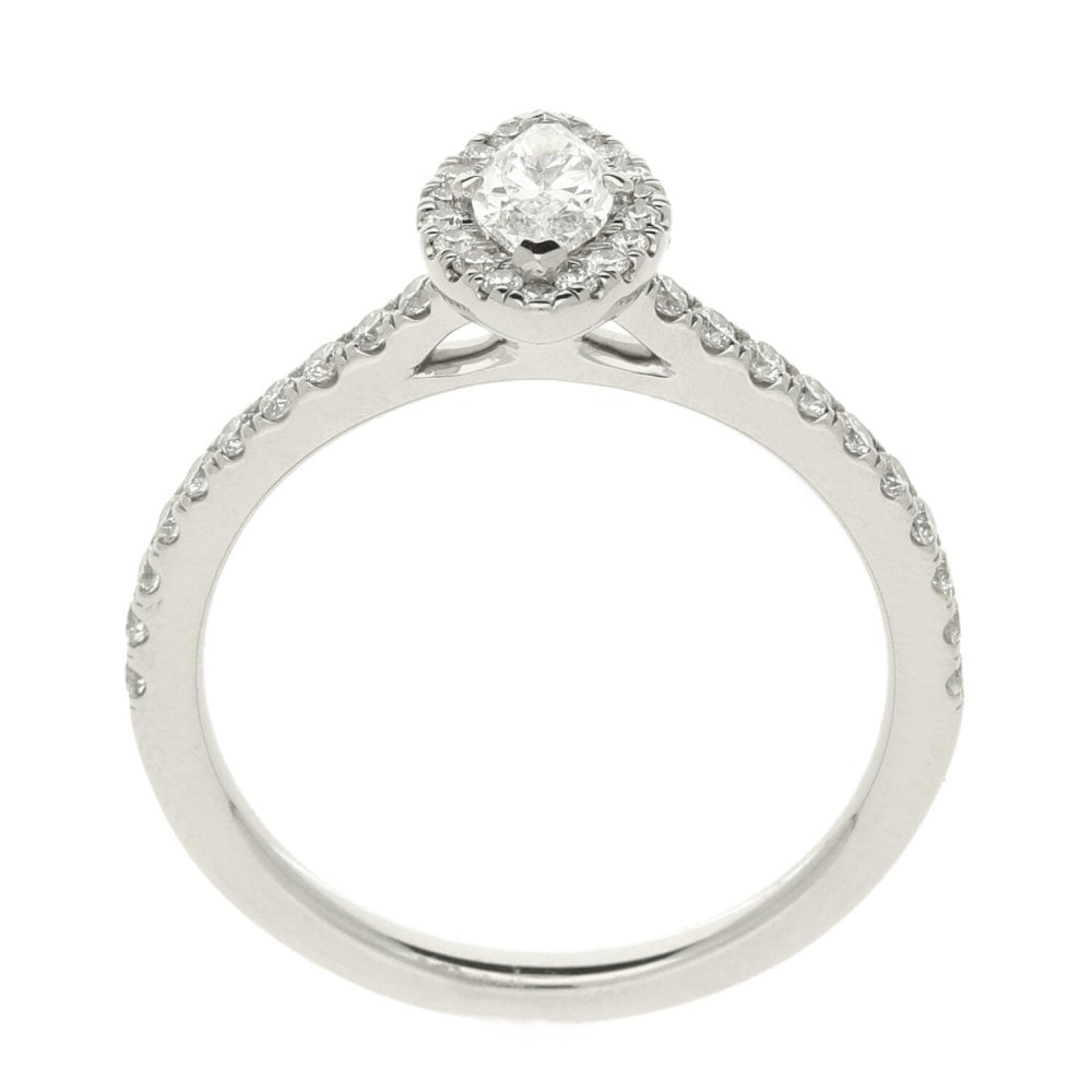 Ladies GIA Certified 0.60ct Diamond Platinum Ring - Colour D