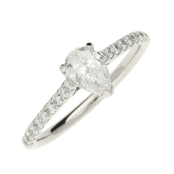 Ladies GIA Certified 0.75ct Diamond Platinum Ring - Colour E