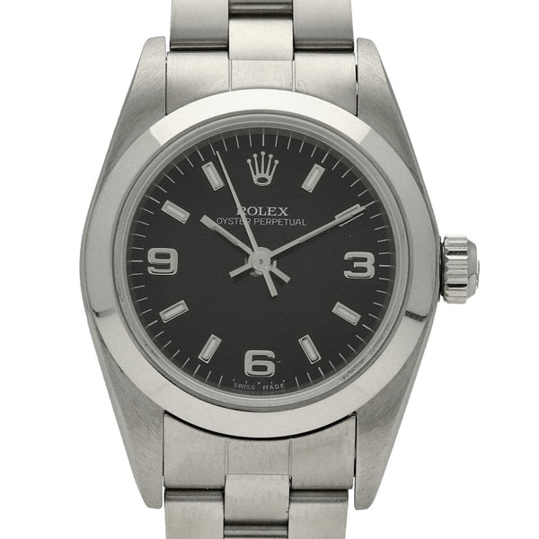 Oyster Perpetual 76080 - Ladies Watch - Black Dial - 1999