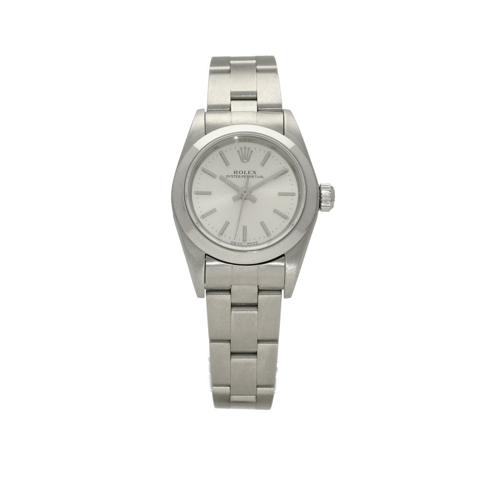 Oyster Perpetual 76080 - Ladies Watch - Silver Dial - 2001