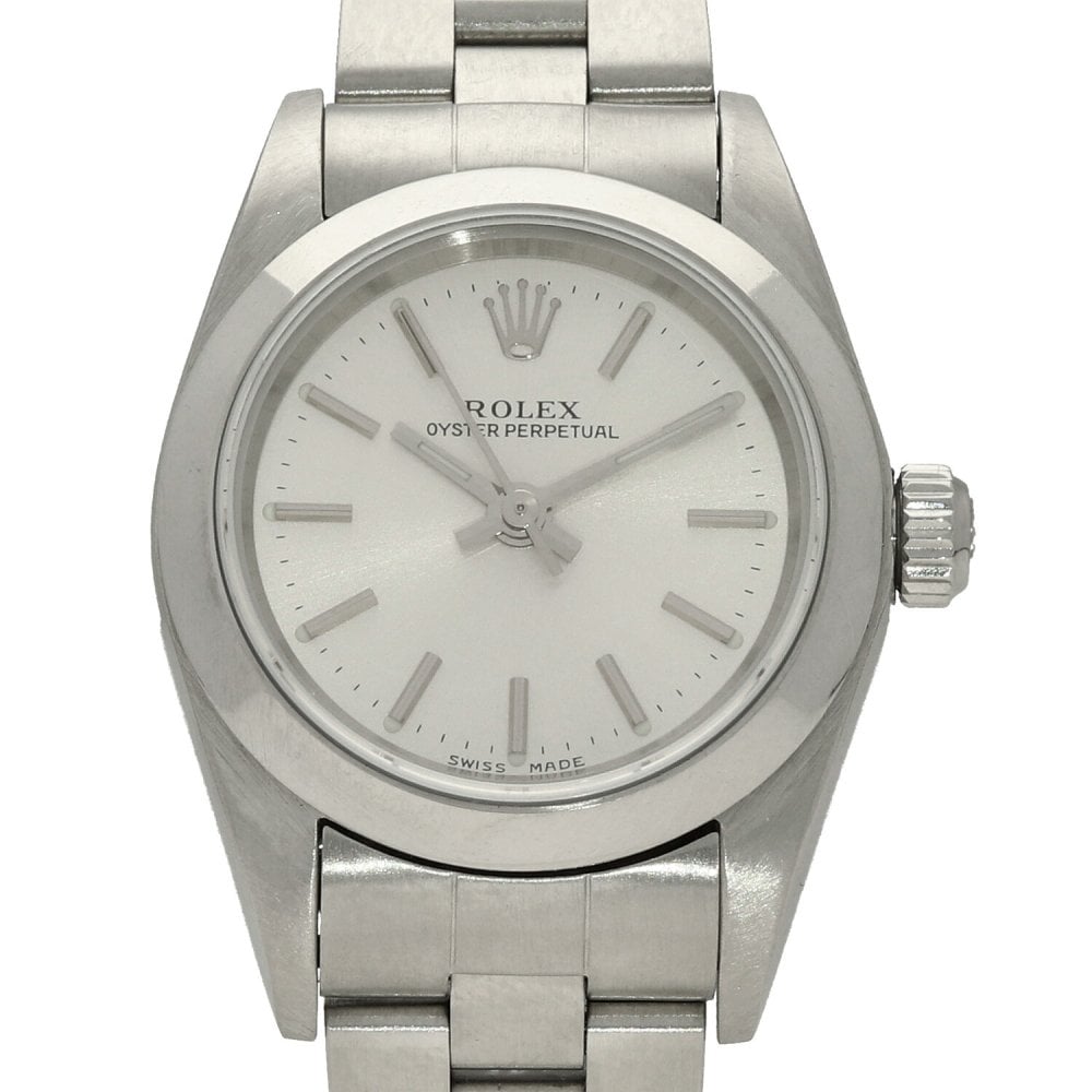 Oyster Perpetual 76080 - Ladies Watch - Silver Dial - 2001