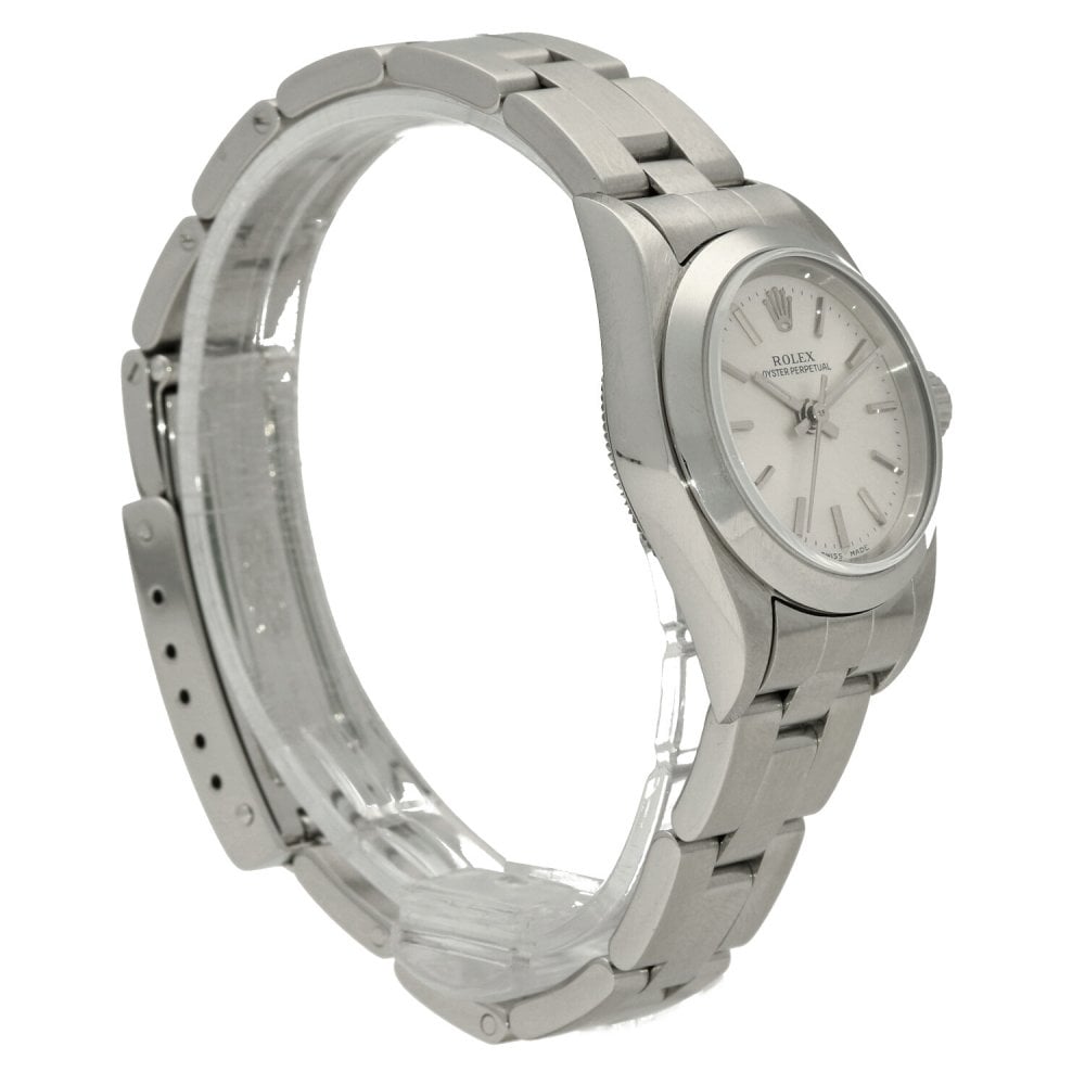 Oyster Perpetual 76080 - Ladies Watch - Silver Dial - 2001