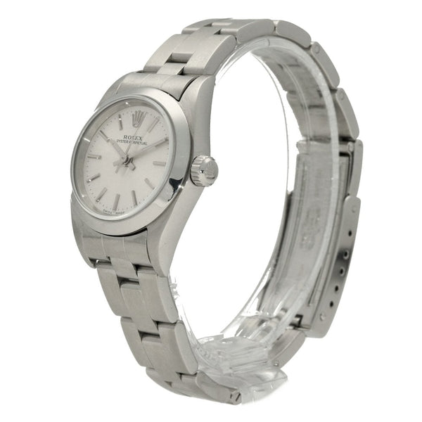 Oyster Perpetual 76080 - Ladies Watch - Silver Dial - 2001