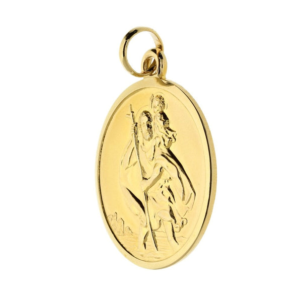 Gents 9ct Yellow Gold St. Christopher Pendant - 8.3g