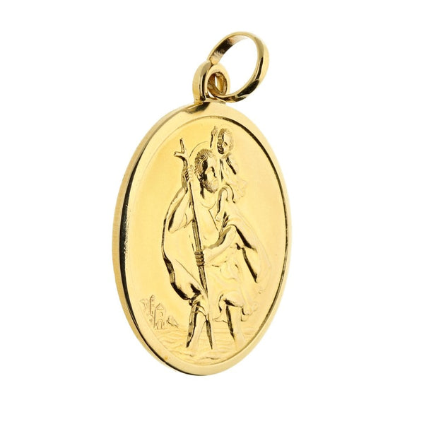 Gents 9ct Yellow Gold St. Christopher Pendant - 8.3g