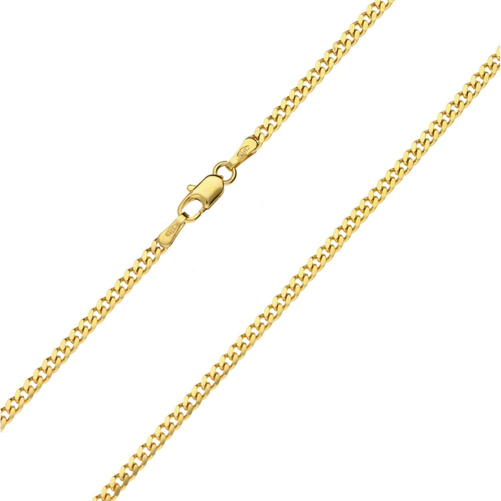Ladies 9ct Yellow Gold Curb Chain - 18"