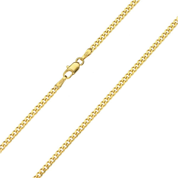 Ladies 9ct Yellow Gold Curb Chain - 18"