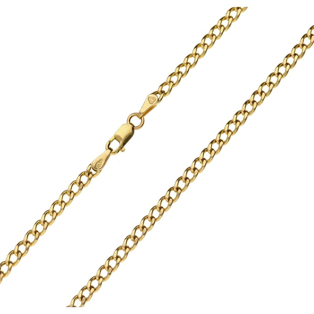 Gents 9ct Yellow Gold Curb Chain - 24" - 5.6g