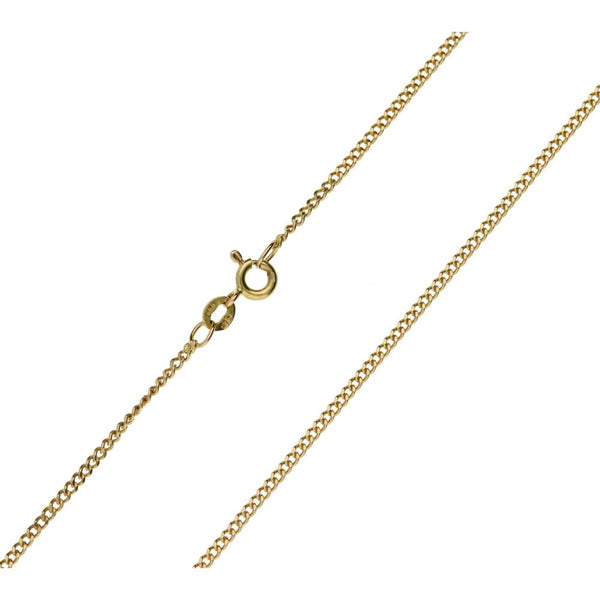 Ladies 9ct Yellow Gold Curb Chain - 24" - 4.6g