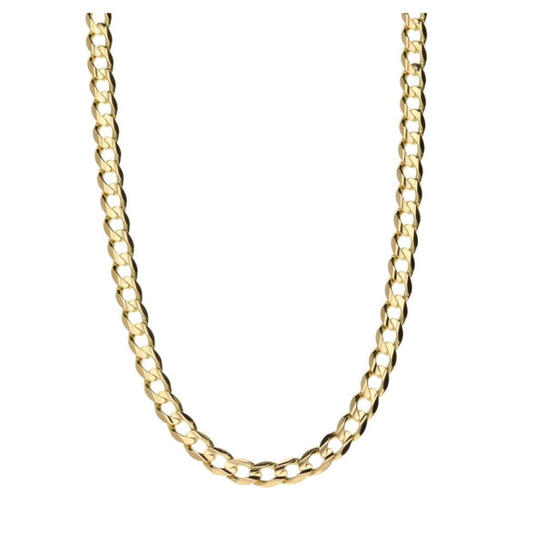 Ladies 9ct Yellow Gold Curb Chain - 20" - 9.5g