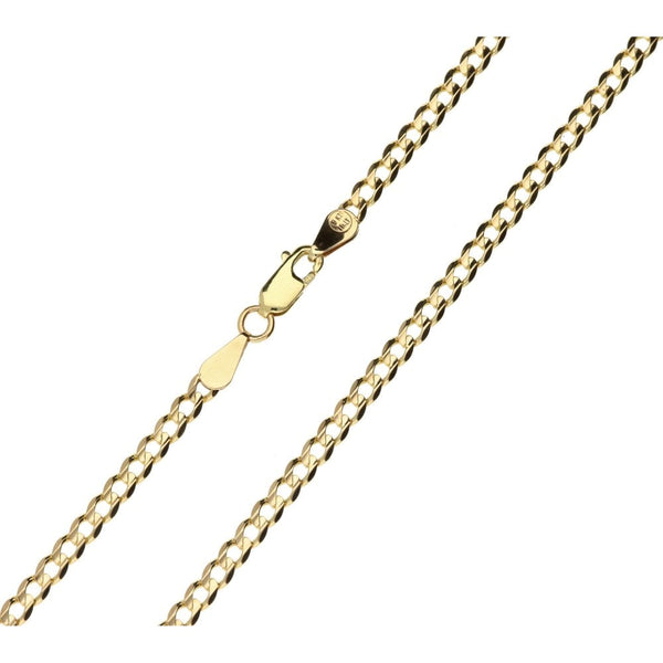 Ladies 9ct Yellow Gold Curb Chain - 20" - 9.5g
