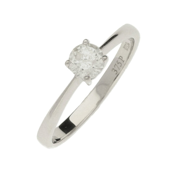 Ladies 9ct White Gold Diamond Engagement Ring - Size L - 0.25ct