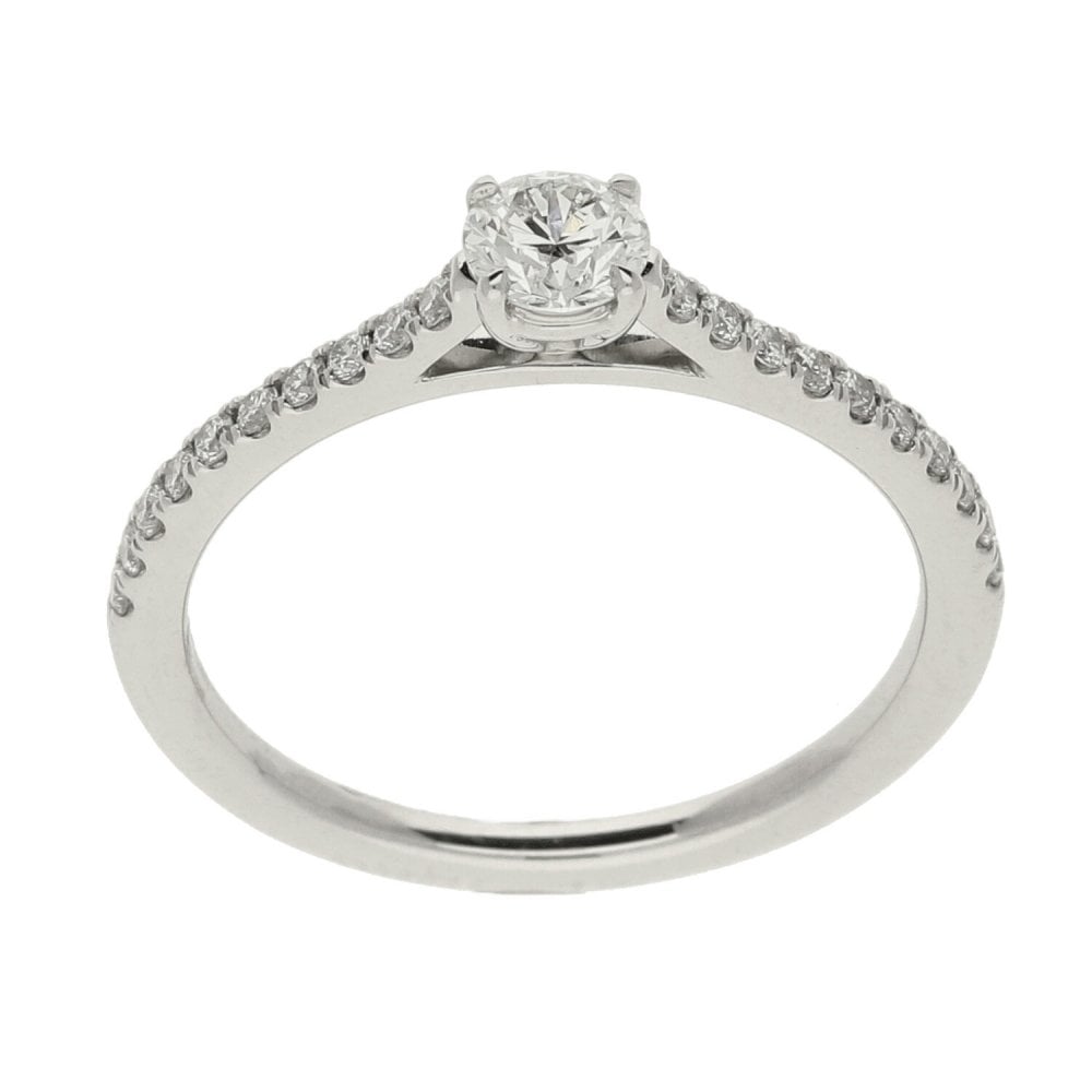 Ladies GIA Certified 0.50ct Diamond Platinum Ring - Colour G