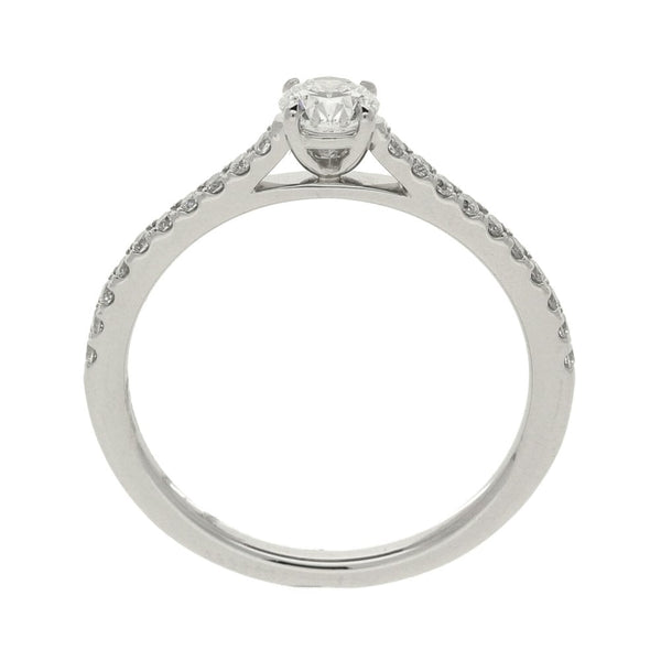Ladies GIA Certified 0.50ct Diamond Platinum Ring - Colour G