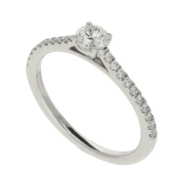Ladies GIA Certified 0.50ct Diamond Platinum Ring - Colour G
