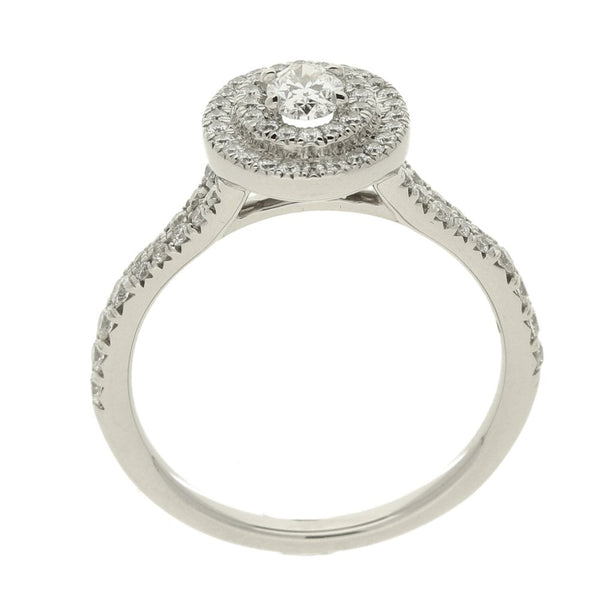 Ladies GIA Certified 0.73ct Diamond Platinum Ring - Colour D