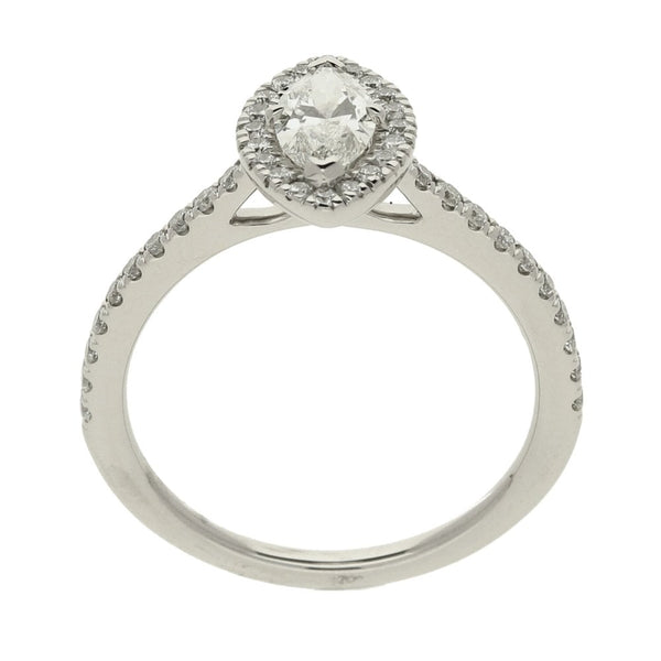 Ladies GIA Certified 0.85ct Diamond Platinum Ring - Colour G
