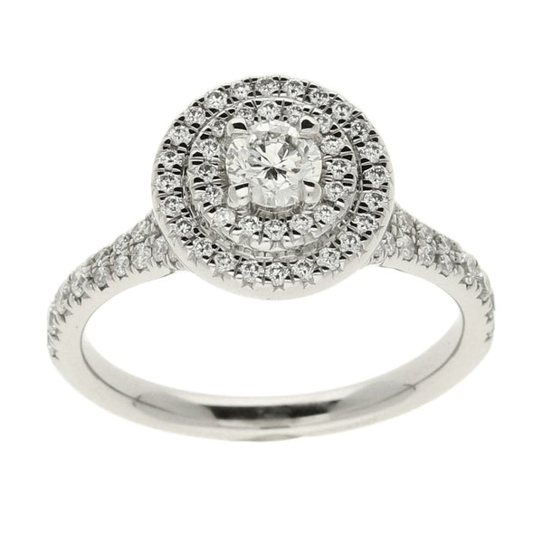 Ladies GIA Certified 0.80ct Diamond Platinum Ring - Colour G