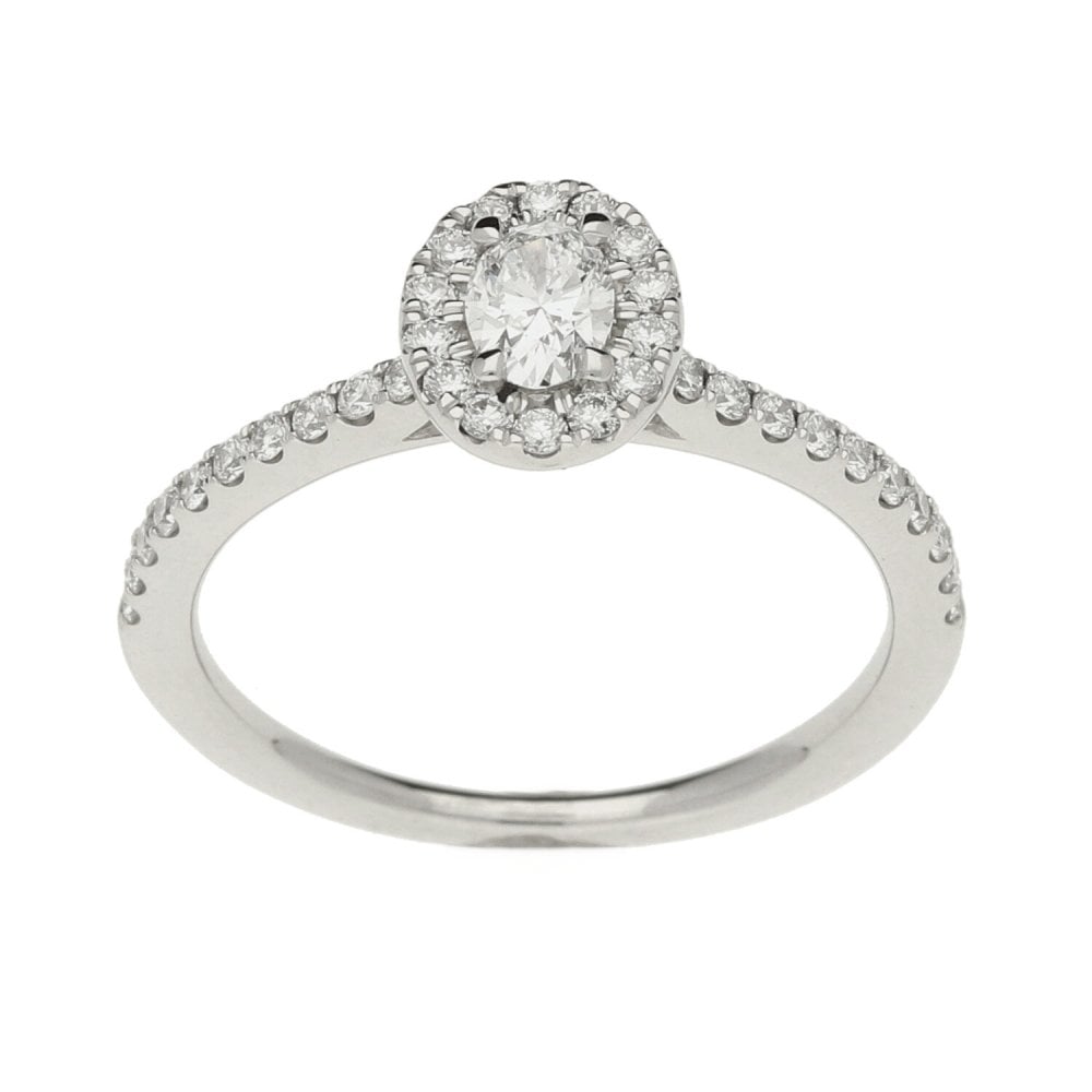 Ladies GIA Certified 0.60ct Diamond Platinum Ring - Colour D