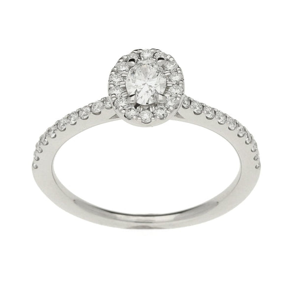 Ladies GIA Certified 0.60ct Diamond Platinum Ring - Colour D